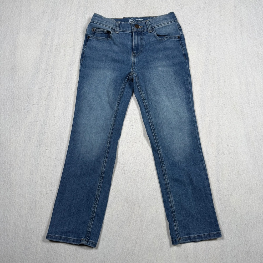 Wonder Nation Boys Straight Leg Jeans Medium Wash Blue Denim Size 8